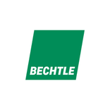 Bechtle logo featuring its name in white on a green parallelogram.